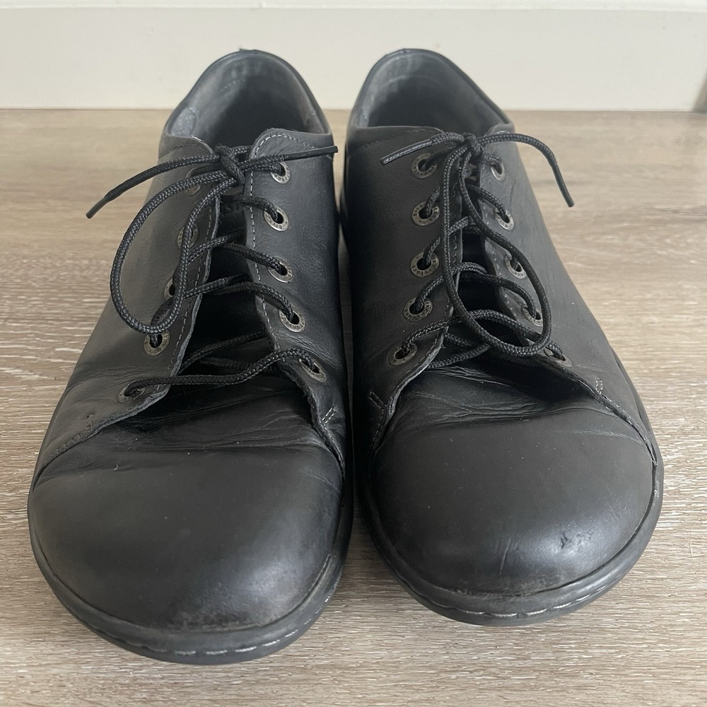 Birkenstock Islay Black Leather Lace Up Shoes Women's Size 41 US 10-10-5